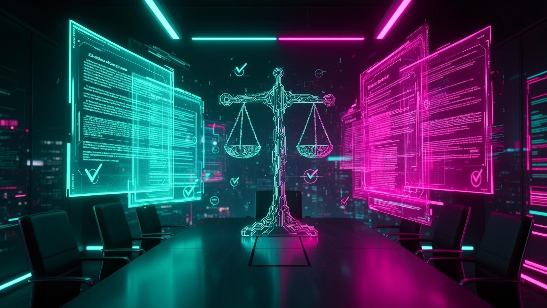 AI Governance - Futuristic compliance visualization