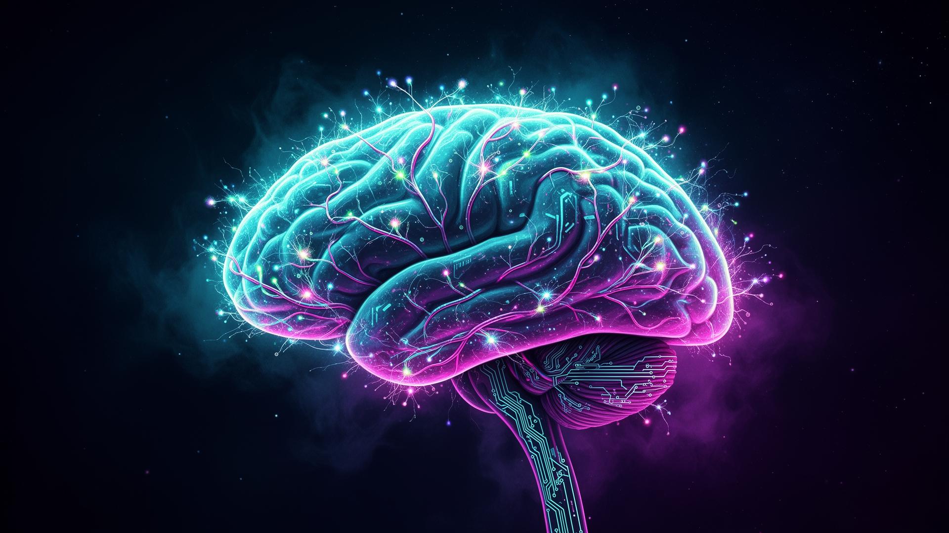 Neural network shaped like a sleeping brain — dreaming machines