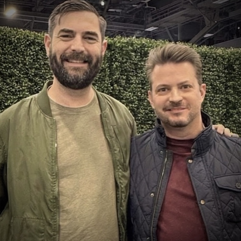 Matt Mishak with AI YouTuber Matt Wolfe